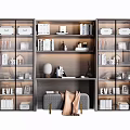 Modern Bookcase Simple Function Cabinet 3d model
