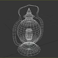 Lantern kerosene lamp lighting retro style lighting 3d model