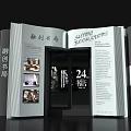 Sunac Bookstore 24 Hour Book Shaped Architecture Featuring Interior Scenes Design 3d model