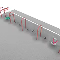 Colorful Outdoor Playground Equipment With Slides Climbing Frames Safety Fencing And Canopy