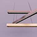 Modern Linear Chandelier Design With Three Hanging Sleek Bars And Even Illumination