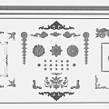 European-style carved lines 3d model