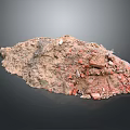 A Pile Of Dirt Mixed With Red Bricks Rubble And Rough Texture On Dark Background