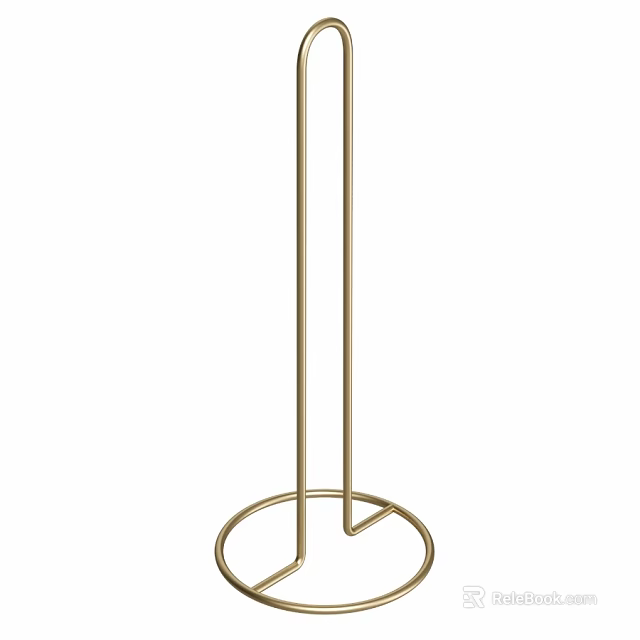 Gold Metal Kitchen Utensil Stand For Hanging Cooking Tools And Gadgets 3d model 