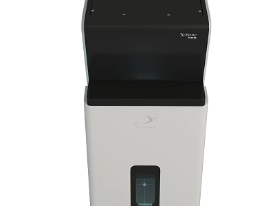 Black And White Standing Commercial Equipment With Control Panel And Brand Logo 3d model