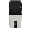 Black And White Standing Commercial Equipment With Control Panel And Brand Logo