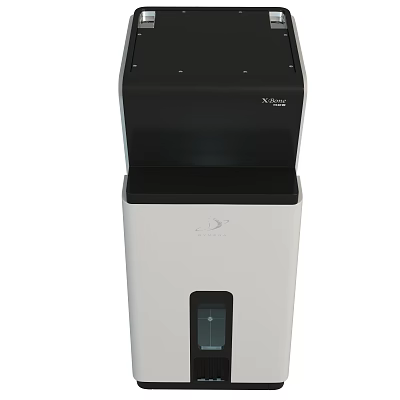 Black And White Standing Commercial Equipment With Control Panel And Brand Logo 3d model