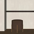 Dressing stool round stool 3d model