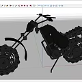Unique Handmade Motorcycle Model With Metal Gears Chain And Black Components