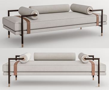 New Chinese Style Sofa Stool 3d model