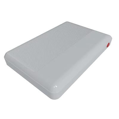 White Rectangular Device With Textured Surface Diagonal Lines And Red Corner Dot 3d model