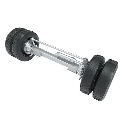 Heavy Duty Automotive Axle Assembly With Tires And Metal Structure 3d model Heavy Duty Automotive Axle Assembly With Tires And Metal Structure 3d model