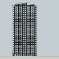 Modern High Rise Residential Building Exterior With Regular Window Structure