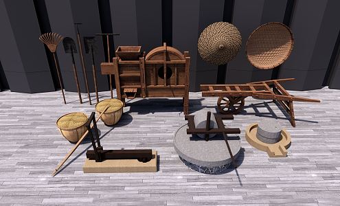 new chinese farm tools 3d model