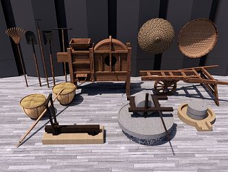 new chinese farm tools 3d model