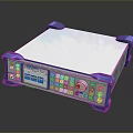 Electronic Test Instrument With Blue Casing White Panel Display Screen and Control Keypad