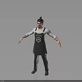 MasterChef Logo Apron with Long Sleeve Shirt and Casual Pants Outfit Design