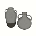 Modern pottery jar furnishings 3d model