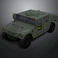 Olive Green Military Vehicle with Red Blue Lights and GBI Logo for Off Road Use