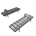 Cream Style Bench Long Sofa Stool Light Luxury Bed End Stool Shoe Changing Stool Cloakroom Bench 3d model
