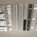 Various Air Conditioner Vents In White Black Slotted Grille Designs For Home Interior Decoration