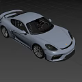 Silver Sports Car With Sleek Design Front Headlights And Alloy Wheels
