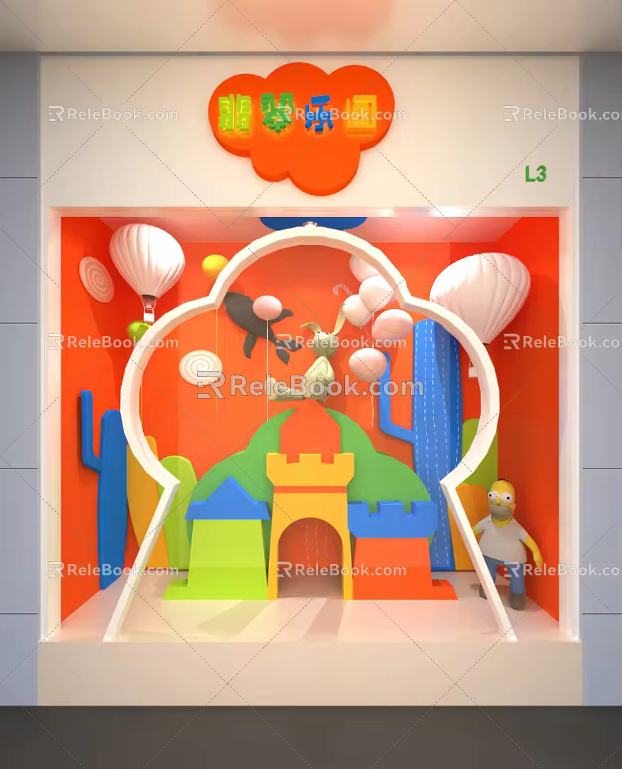 Modern Window Children's Play Window 3d model