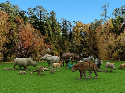 modern animal 3d model