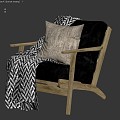 POTTERYBARN Nordic Classic Leather Leisure Chair 3d model