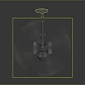 Space and Aerospace Support Helicopter With Rotating Propeller And Interior Equipment