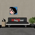 Modern Minotti double sofa 3d model