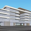 Modern Residential Building Simple Multi-storey Residence 3d model
