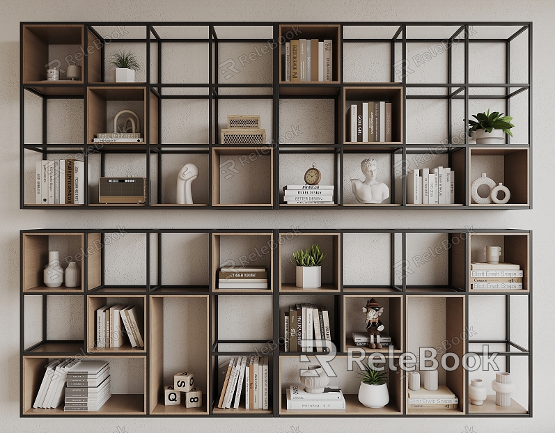 Modern Bookshelf Storage Rack model