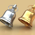 Elegant Decorative Ornament Set With Shiny Silver And Gold Bells For Home