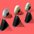 Assorted Traditional Japanese Triangular Rice Balls With Nori And Flavor Labels