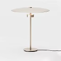 Modern Minimalist Table Lamps With Sleek Disc Shades And Slender Bases In Three Colors