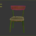 Modern Stylish Wooden Chair With Curved Backrest Blue Padded Seat And Slim Legs