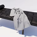 modern sofa stool sofa bench 3d model