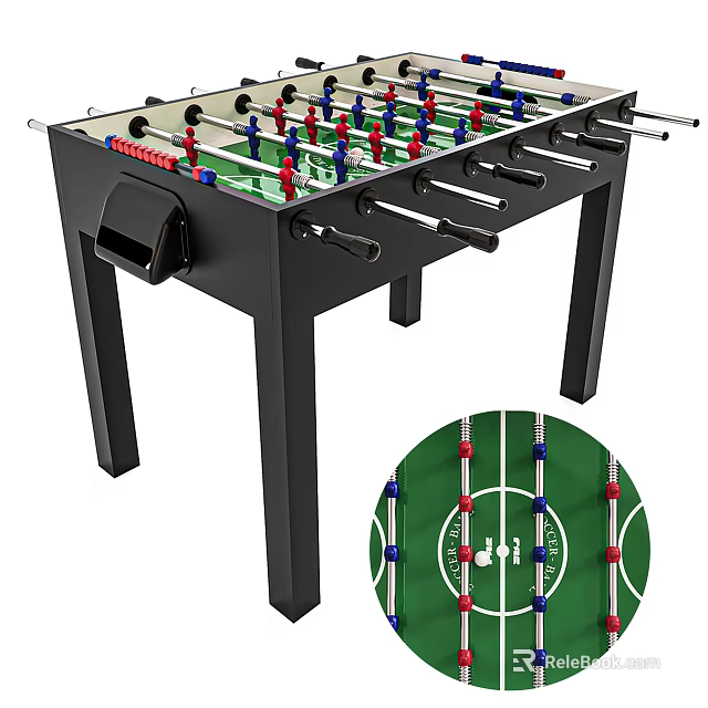 Modern Billiard Room Design Featuring Pool Table And Cue Accessories 3d model 