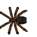 Intelligent Spider Shaped Robot Featuring Multiple Mechanical Legs And Metallic Body