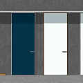 Modern Glass Doors In Various Colors With Potted Plants And Interior Design