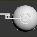 Industrial Spherical Storage Tank With Metal Ladder Platform And Concrete Supports