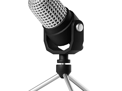 High Quality Headphone Speaker With Tripod Stand And Black Silver Design 3d model