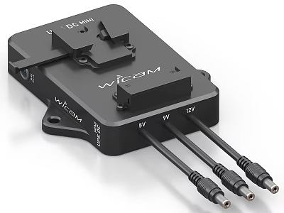 WITCOM Black Industrial Device Module With Multiple Interface And Power Connectors 3d model