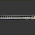 Professional Network Switch With Gray Casing Multiple Ports Colorful Indicator Lights And Yellow Handles