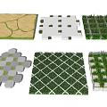 Various Garden Paver Designs With Grass And Plant Integration For Outdoor Landscaping
