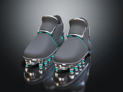 modern shoes sci-fi shoes sci-fi items 3d model