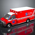 Red And White Rural Metro Ambulance Vehicle With Medical Star Emblem