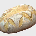 Freshly Baked Artisan Bread With Golden Crust And Textured Scored Surface