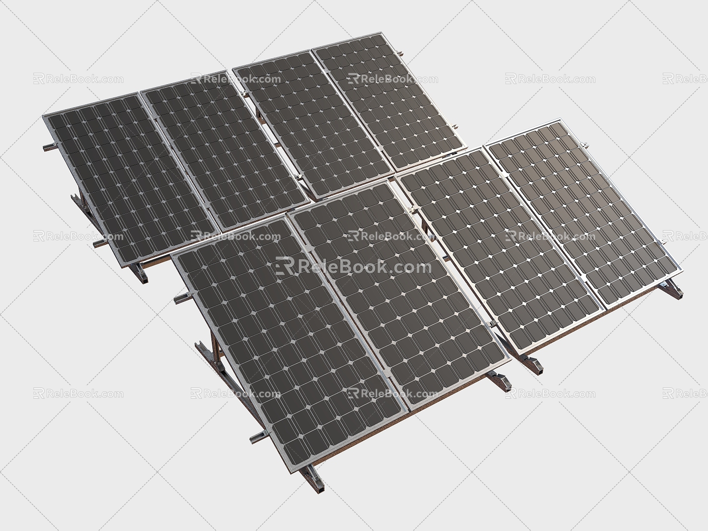 Photovoltaic panels Solar panels 3d model